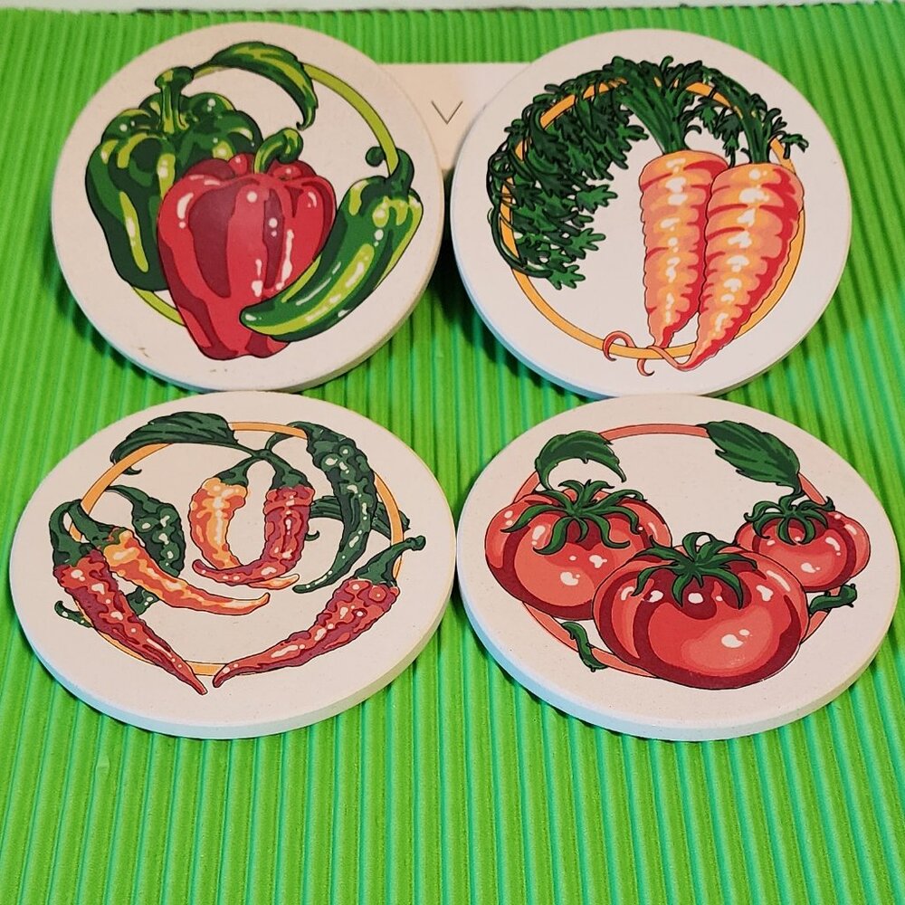 CoasterStone Vegetable Assortment Coasters